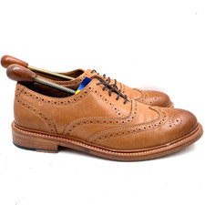 Hardy Amies Savile Row London Brown Leather Brogue Shoes UK Size 9 EU 43 Smart