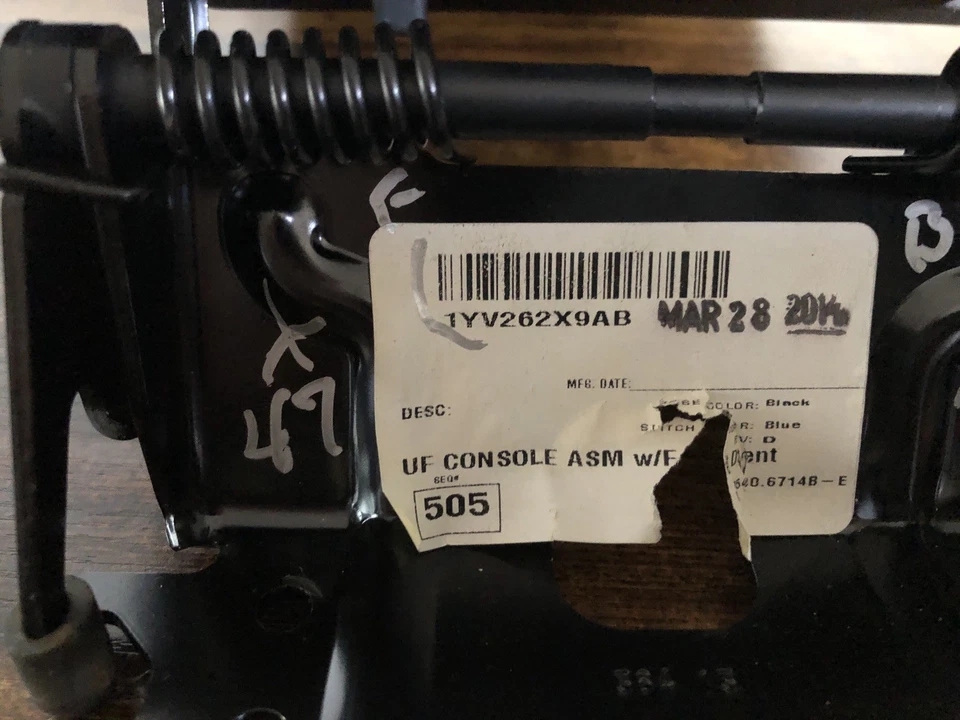 Chrysler 200 200S 2015-2017 consola tapa reposabrazos central cuero negro OEM limpio Foto 4 de 4