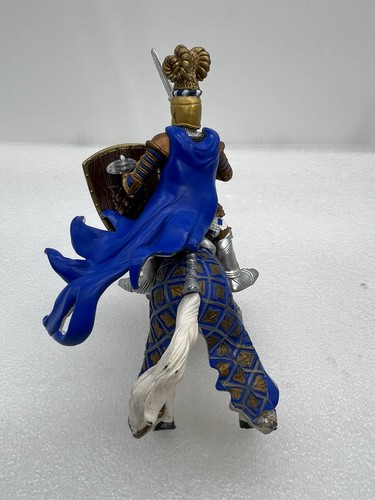 Caballo de cría PAPO 39913 Ram Knight azul y 39914 - World of Knights GC - Imagen 4 de 9