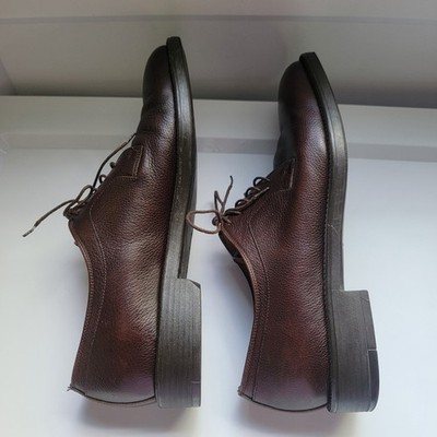 Salvatore Ferragamo Dark Brown Pebble Grain Leather Derby Dress Shoes 7D Italy Salvatore Ferragamo Dark Brown Pebble Grain Leather Derby  main image 3