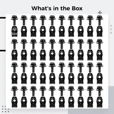 U-Clip Nuts and Bolts Set 40Pcs Metal Speed Fastener Clips with Mounting