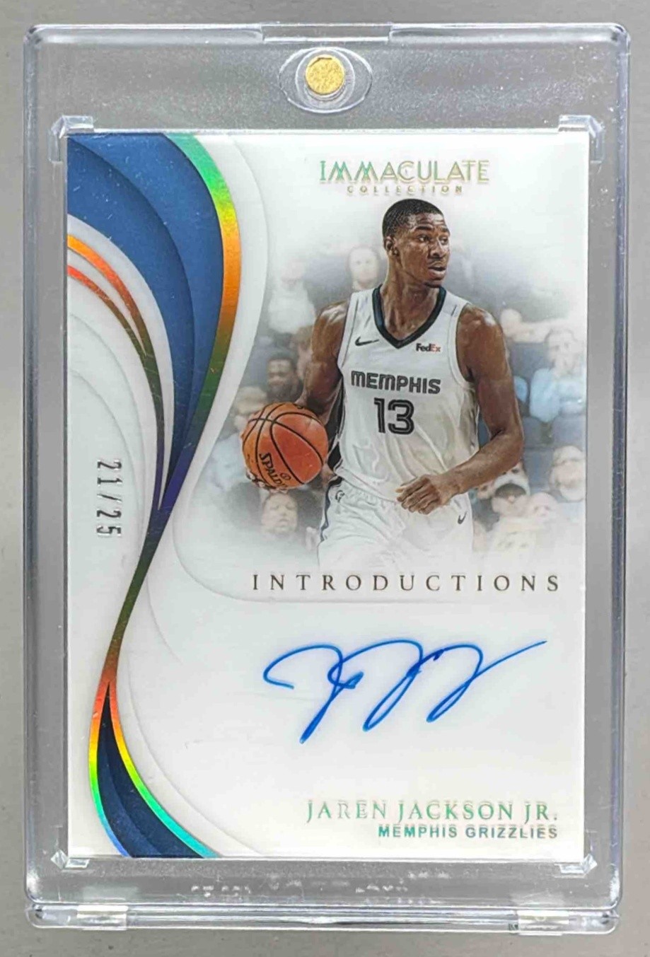 Jaren Jackson Jr 2018 Panini Immaculate Collection Introductions RC Auto /25