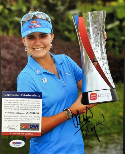Lexi Thompson Golf signiertes 8x10 Foto PSA/DNA Auto