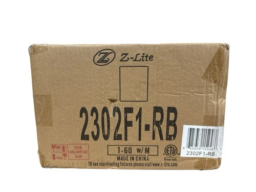 Harley Rubbed Brass Flush Mount Light Fixture by Z-Lite - 2302F1-RB - Picture 9 of 9