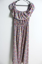 Boohoo Womens Ditsy Off Shoulder Maxi Dress - Size 14 (h65)