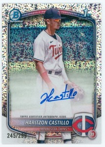 2025 Bowman Chrome Haritzon Castillo Auto Speckle Refractor /299 1st Bowman