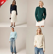 [SALE OFF] Women's J.Crew Cable-knit crewneck sweater - 100% AUTHENTIC - New