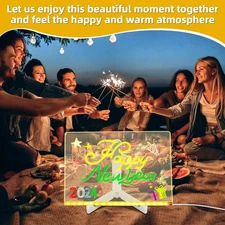 Acrylic Dry Erase Board with Light LED Note Board with Colors 11.8 X 7.9 Ligh...