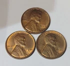 1944 P, D & S Lincoln Wheat Cent, Penny,  AU Condition