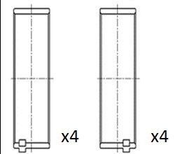 BB2053-025 CONROD BIG END BEARINGS FAI AUTOPARTS 0.25MM FOR JEEP COMPASS 120KW - Picture 2 of 5