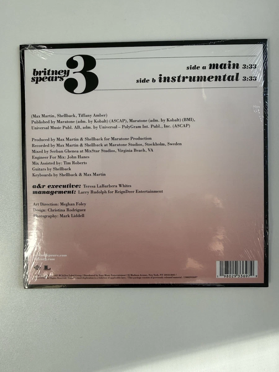 7" Vinyl Single Britney Spears 3 (Three)