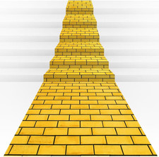 4.5 X 20 Feet Yellow Brick Road Floor Runner for Wizard Party Decorations,Large