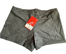 Capezio Adult Large Black Dance Shorts Low Rise Boy Cut Cheer Ballet Gymnastics