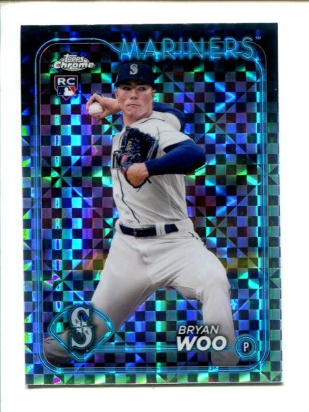 2024 Topps Chrome - X-Fractor #172  Bryan Woo ⚾ RC