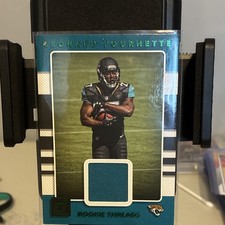 Panini 2017 Donruss Leonard Fournette Jaguars Rookie Threads Mem Card #2. rookie card picture