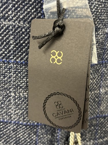Gilet CAVANI tweed MILE taglia 44 blu navy quadri pannello finestra velluto nuovo con etichette - Foto 3 di 24