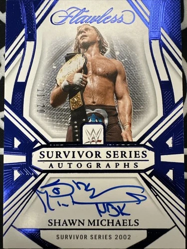 2024 Panini Flawless WWE Survivor Series Shawn Michaels Sapphire Auto 11/20
