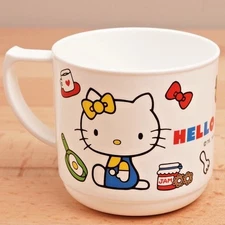 Sanrio Hello Kitty Cup 3” With Handle  Hello Kitty Plastic Mug Daiso 8OZ NEW