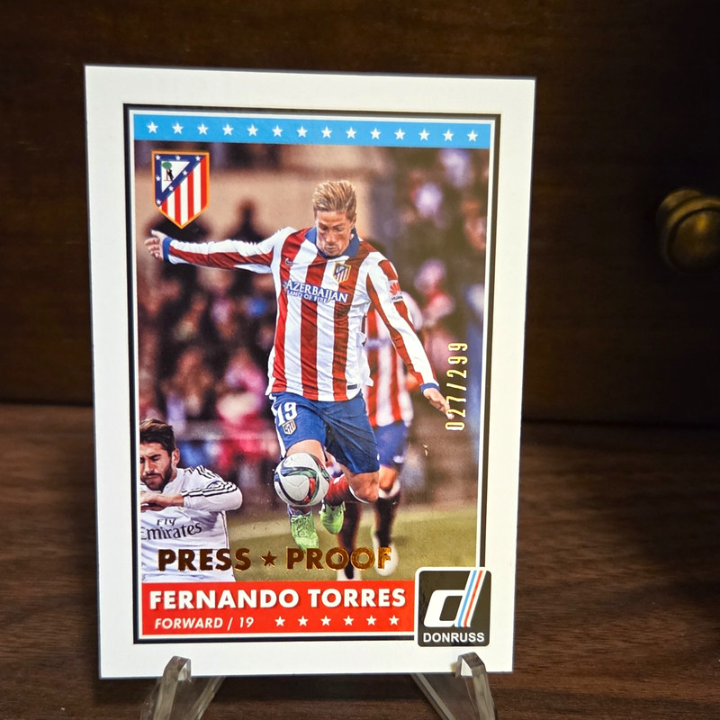 Panini 2015 Donruss Soccer Fernando Torres #28 Press Proof Bronze /299 Atletico