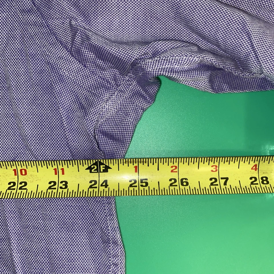 Camisa de vestir Nautica para hombre Royal Oxford botón delantero talla 17 1/2 34/35 púrpura/blanco Foto 3 de 4
