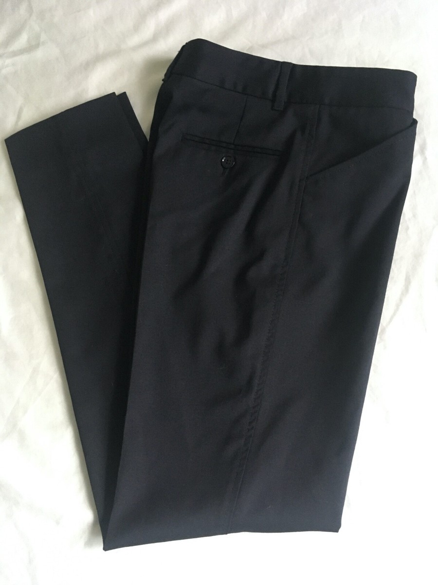 【関税&送料込み】Dolce & Gabbana Black Virgin Wool Trouse DOLCE & GABBANA Stretch Virgin Wool Black Pants IT 38 U.S.