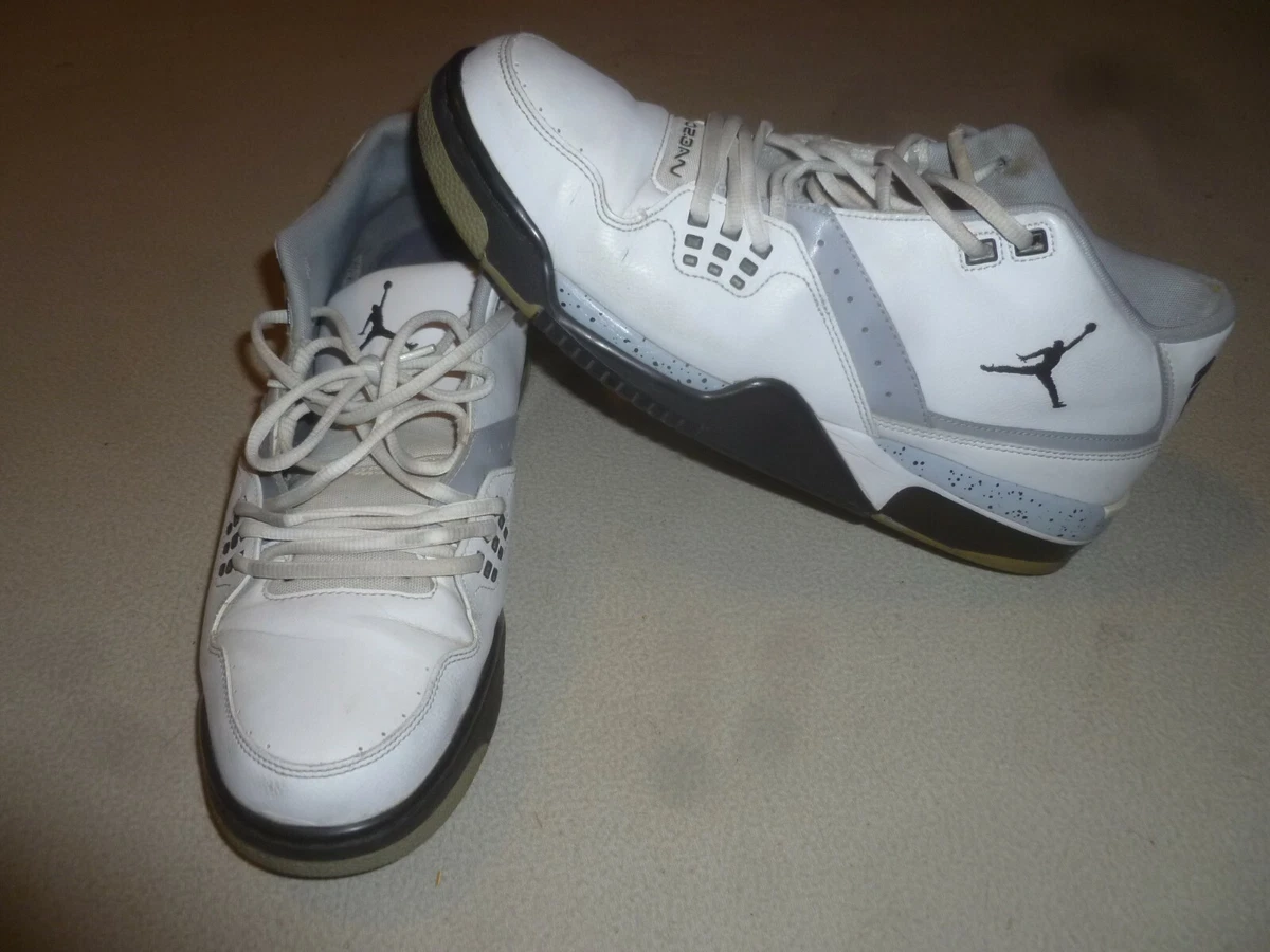 NIKE AIR JORDAN FLIGHT 23 317820 117 SHOES SIZE 13 MENS WHITE BLACK GREY