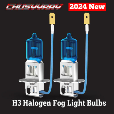 H3 Halogen Fog Light Bulb Conversion Kit Canbus Super White High Power 6000K