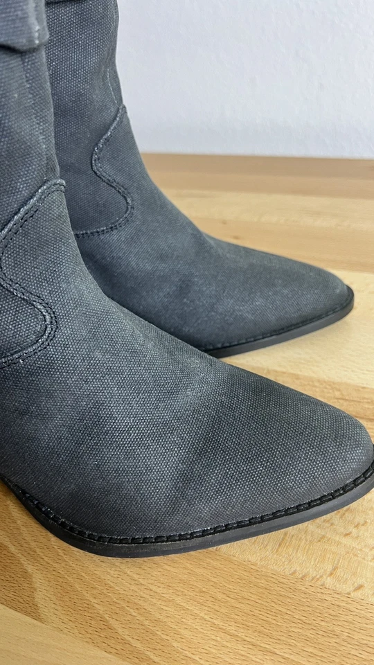 Botines para mujer Charles By Charles David lona zulú occidental carbón puntiagudo 8,5 Foto 4 de 4