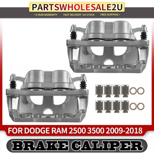 2x Rear Left & Right Brake Calipers w/ Bracket for Dodge Ram 2500 3500