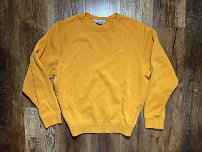 nike mini swoosh oversized sweatshirt yellow