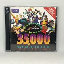35,000 Premium Art Collection Clip Art Masterclips PC Windows CD-ROM 2 CDs 1996