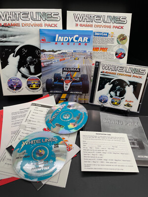 White Lines 3 Driving Pack: Indy Car Racing, Grand Prix, Super Karts #PC BIG BOX