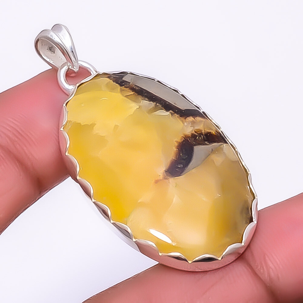 Septarian Stone - Utah Gemstone 925 Sterling Silver Pendant 1.95