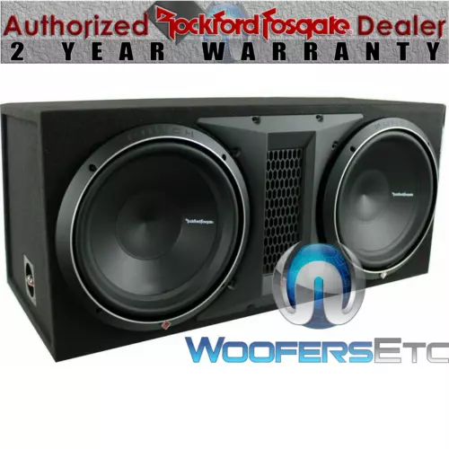 ROCKFORD FOSGATE P3-2X12 12" 2400W DUAL LOADED SUBWOOFERS BASS SPEAKERS BOX NEW
