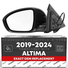 Driver Mirror for Nissan Altima - Power, Manual Fold, Flat Glass