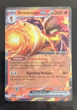 🔥 Pokemon SV Paradox Rift Armarouge ex 27 Double Rare card Fire Type