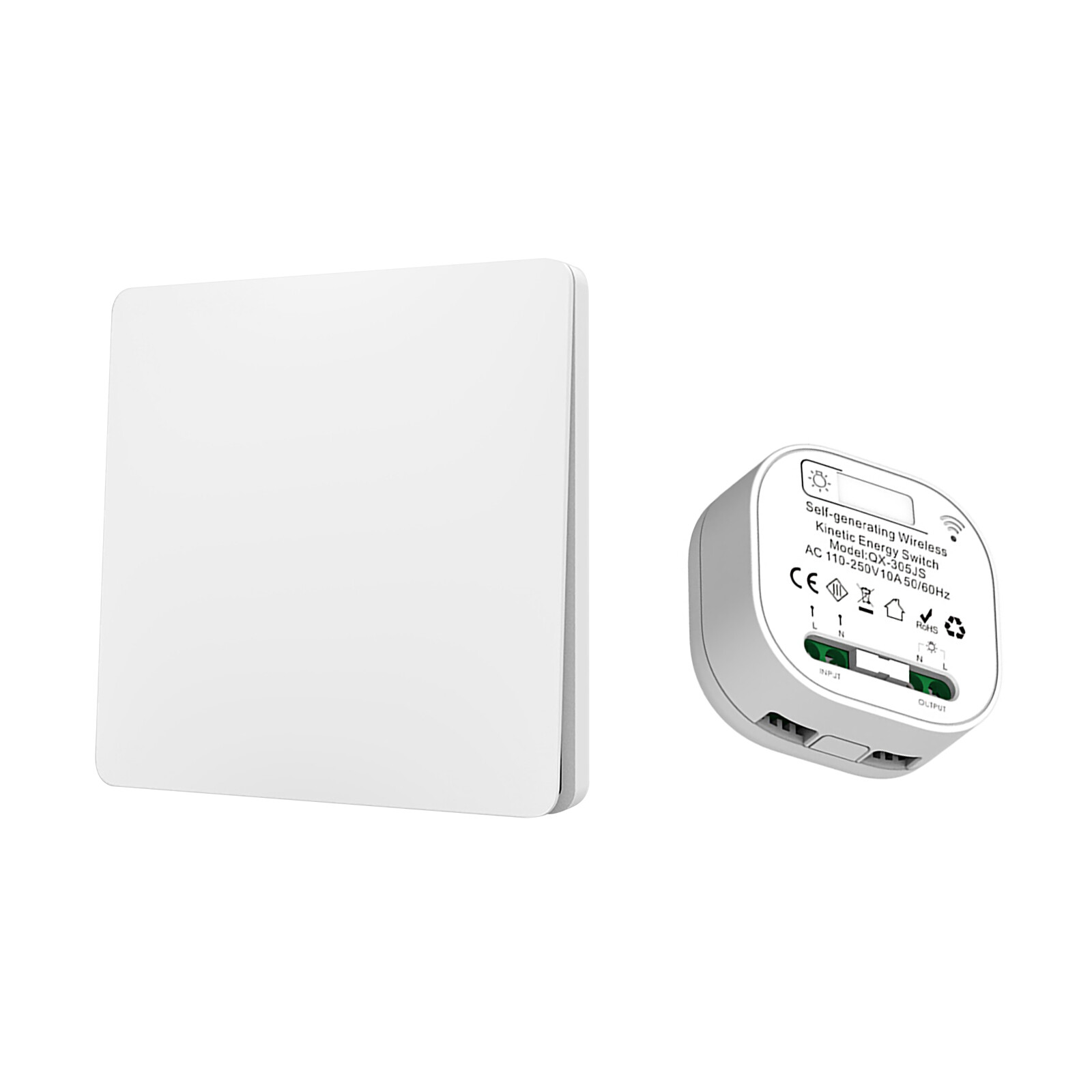 Long Time Service 433.92MHz Wireless Remote Control Kinetic No WIFI Wall Switch