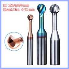 R2mm - R6mm Nano Recubierto Carburo Sólido Bola Nariz Extremo Molino Piruleta Cortador CNC Nuevo