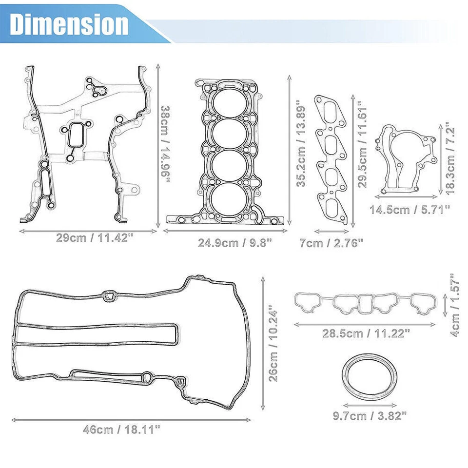 Комплект болтов прокладки головки цепи ГРМ для 11–15 Buick Trax Chevrolet Cruze 1,4 л - Изображение 3 из 4