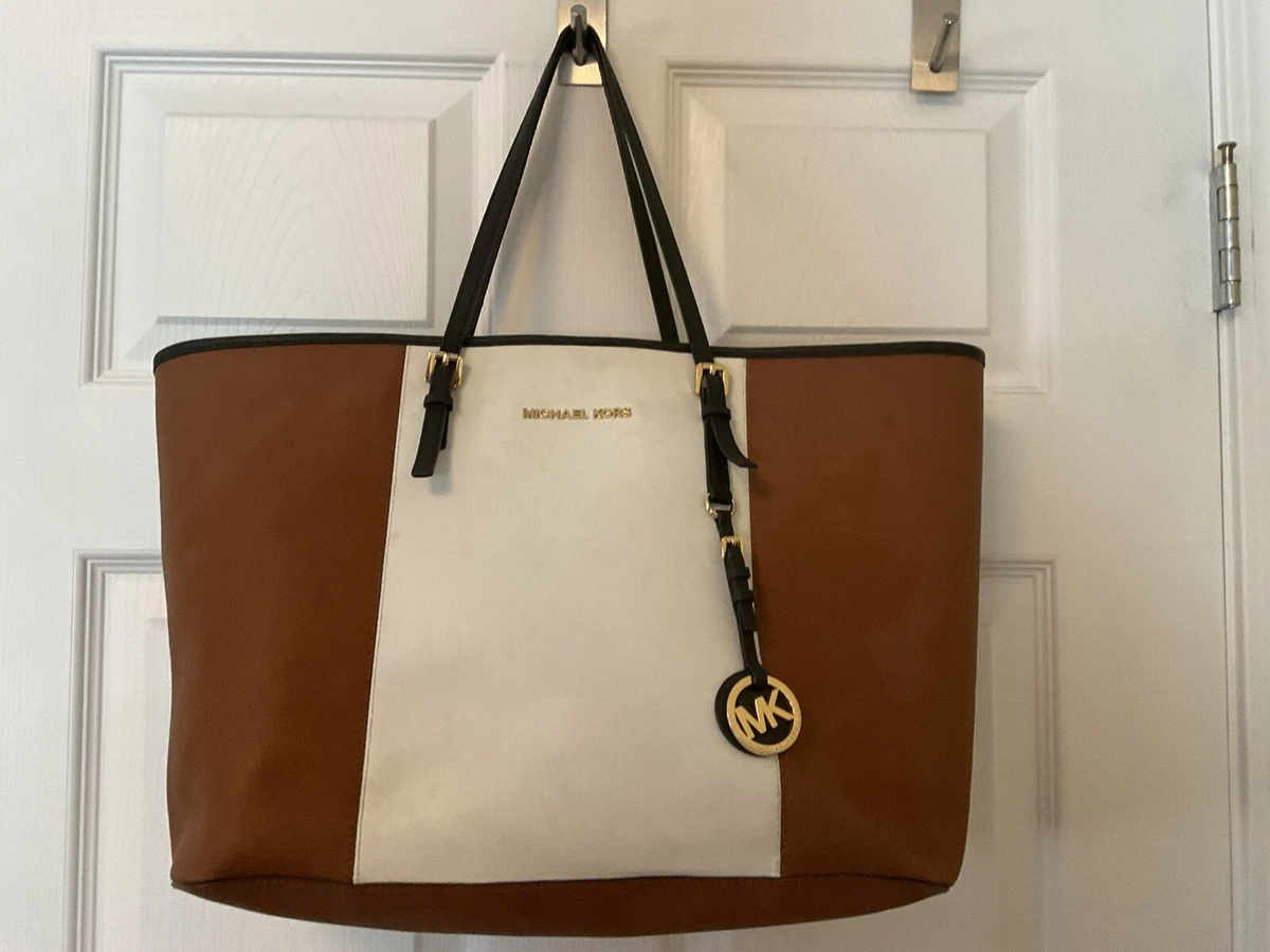 Michael kors brown and gold purse hotsell