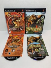 Playstation 2 PS2 Cabelas Deer Hunt 2004 Dangerous Hunts Bundle - Great Disks