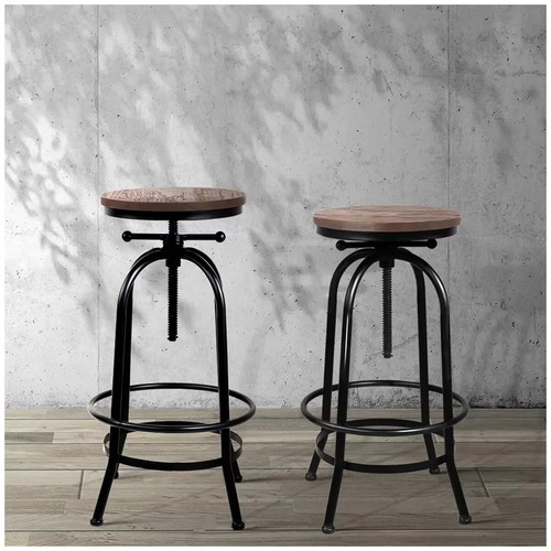 Artiss Retro Rustic Vintage Barstool - Picture 6 of 6
