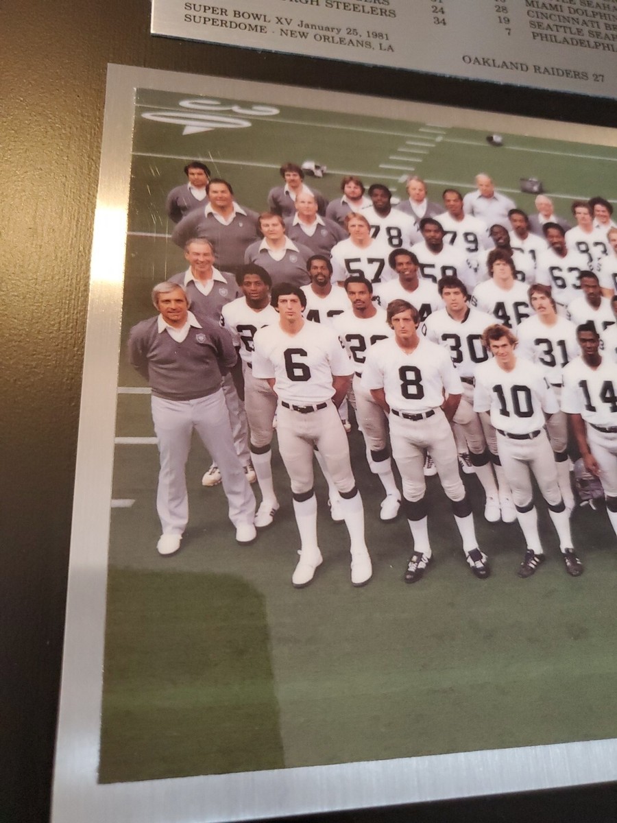 Vintage Oakland Raiders 1980 Super Bowl XV Plaque NFL Football