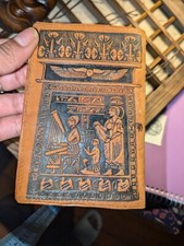 Beautiful Handmade Vintage Leather Wallet Egyptian Hieroglyphics