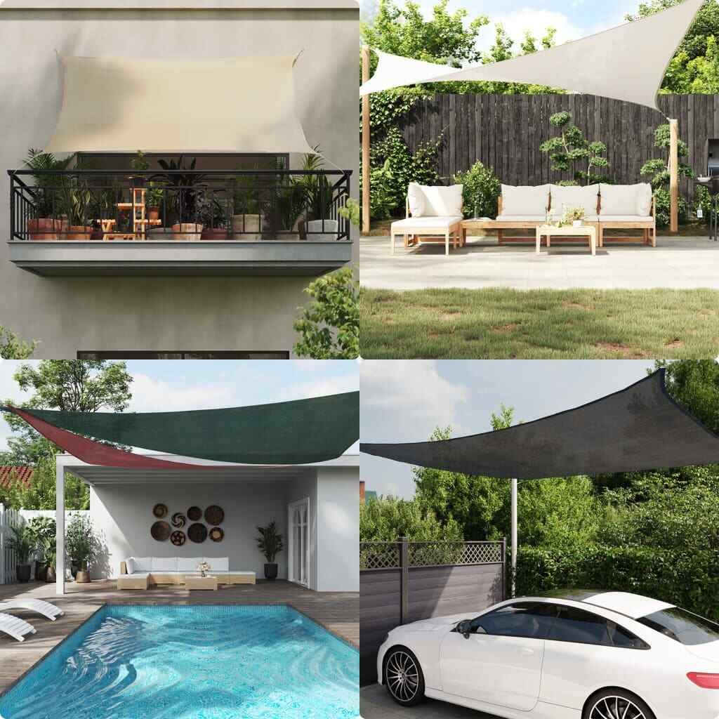 vidaXL Sunshade Sail 160 g/m虏 Brown 3x3 m HDPE