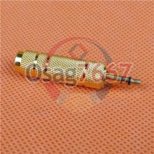 ONE Gold 3.5mm Stereo male plug to 6.35mm Stereo Female jack adapter NEW