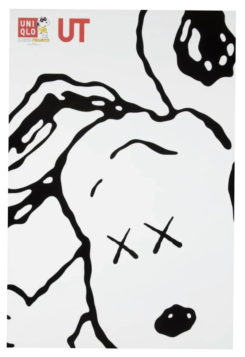UNIQLO UT KAWS x PEANUTS SNOOPY POSTER XX SEALED NEW100% AUTHENTIC