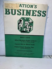 Vintage 1936 Nations Business Magazine American History Political Ads Galore!