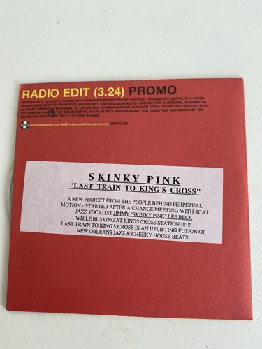 SKINKY PINK The last train to kings cross cd single rare vintage PROMO 05/10/98 - Picture 2 of 3