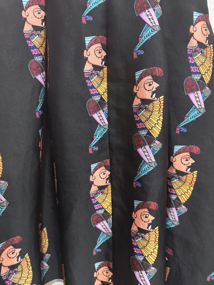 Falda Mujer Talla 2 Estampado Tribal Maxi Tejida Gitana Boho Bailando Hombres Foto 3 de 4